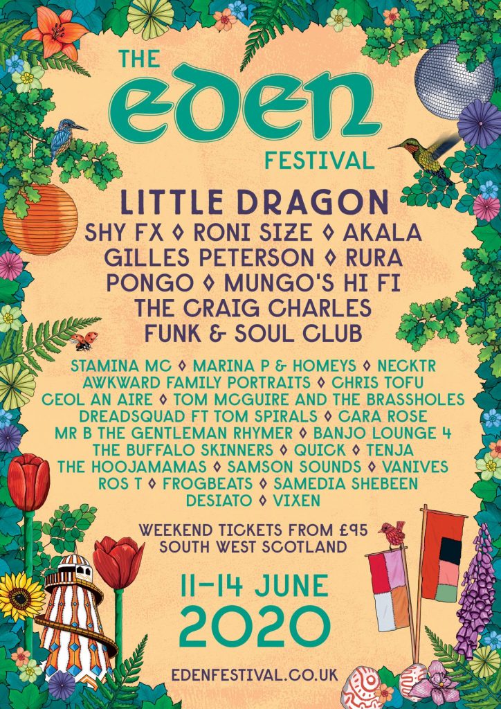 Eden Festival 2020 lineup announcement Netsounds